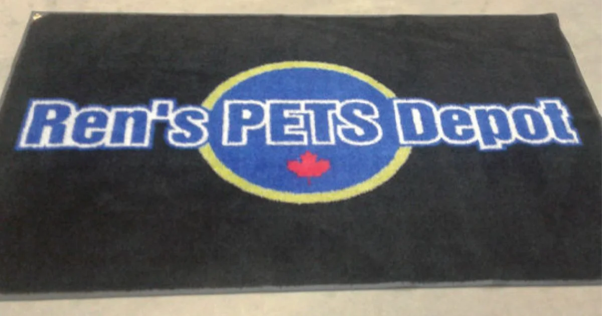 Custom logo floor mat for retail store entrance